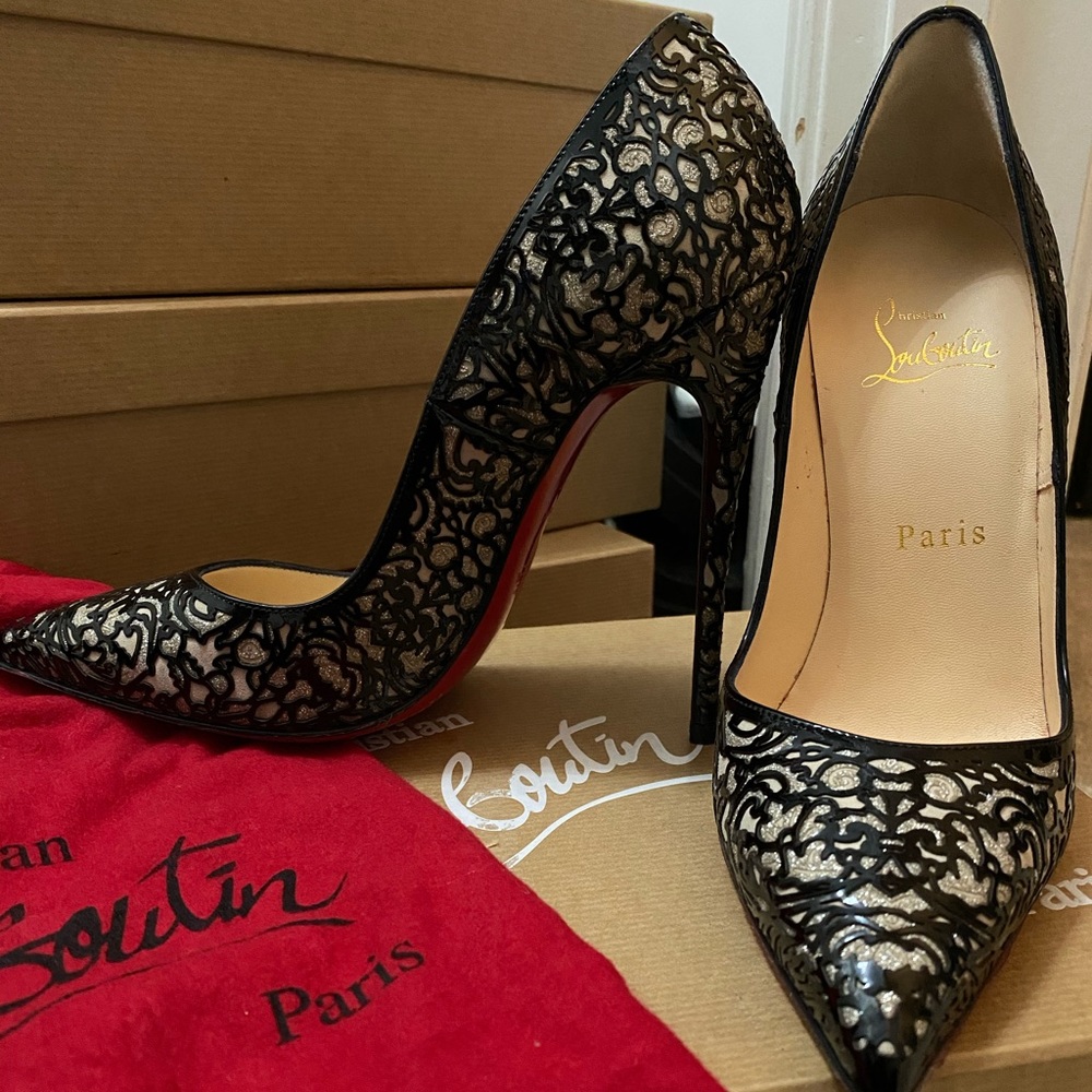 Christian Louboutin So Pretty Pat/Glitter/Suede